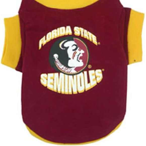 HOST PIC! FLORIDA STATE SEMINOLES DOG/CAT TEE NEW - Picture 2 of 2
